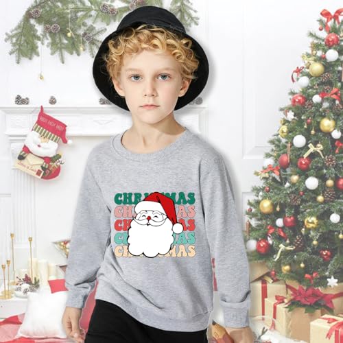 Image of Toddler Girls Christmas Sweatshirt 2 Pieces Long Sleeve Tshirts Xmas Graphic Tops 2-10 Years