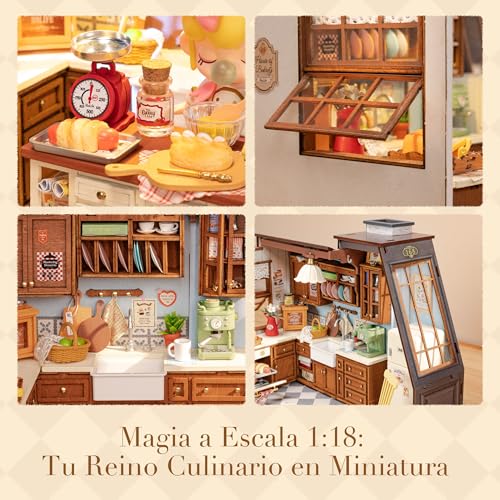 Miniatura 4 de Rolife Maquetas - Diy Miniature House Diorama Cocina De Panadería, Casas Miniaturas Para Montar Puzzle 3d Madera Book Nook Para Adultos Adolescentes