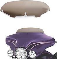 Vista 22 de WYNMOTO - Parabrisas ondulado negro de 8" compatible con 1996-2013 Harley Davidson Street Glide Electra Glide Ultra Classic Touring FLHT FLHTC FLHX