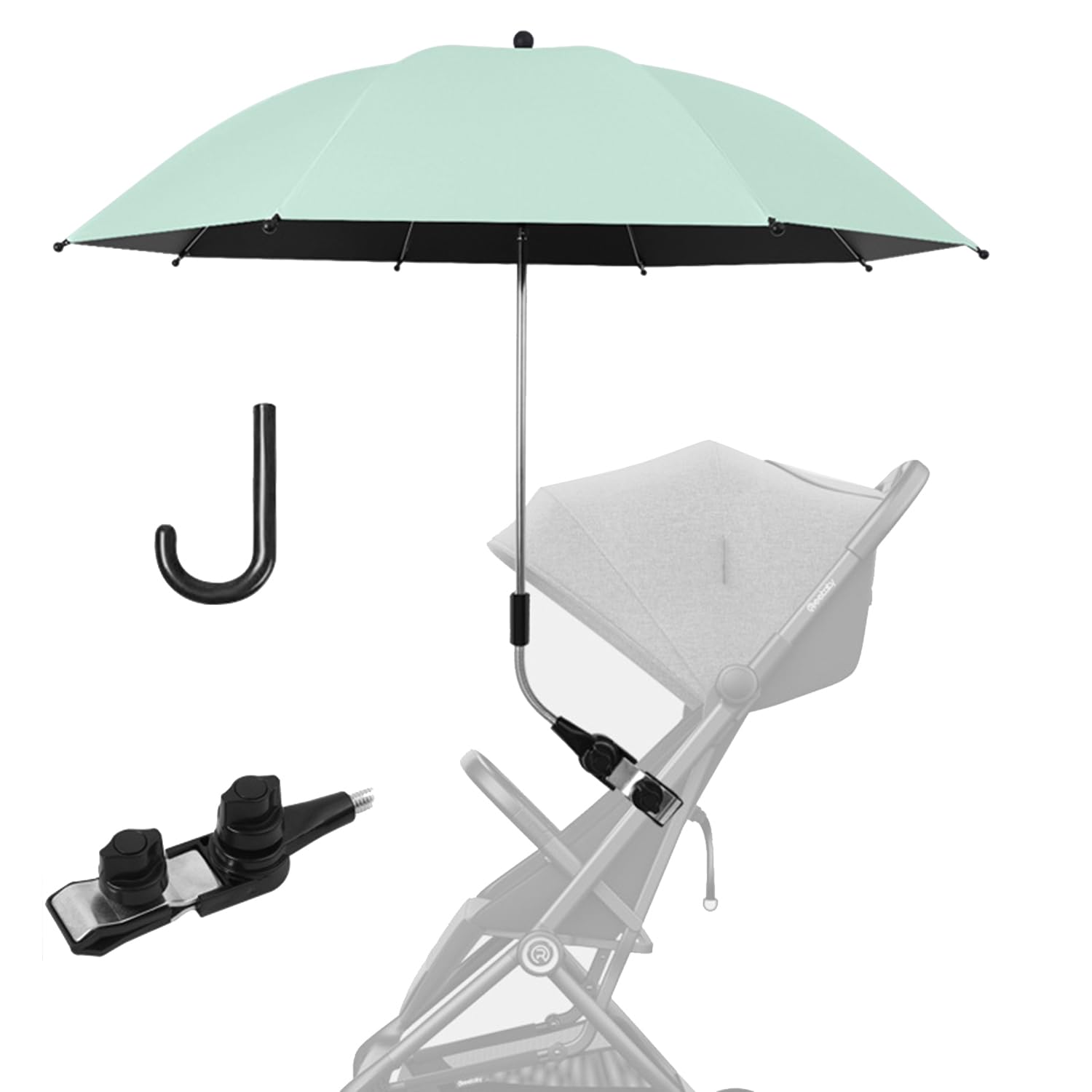 MOFIC Baby Stroller Parasol With Adjustable Clamp, Universal Pram Umbrella With 50+ UV Protection, Waterproof for Infant, Buggy โ image 1