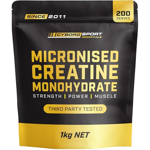 Cyborg Sport Micronised Creatine Monohydrate Powder 1kg | Lab Teste...