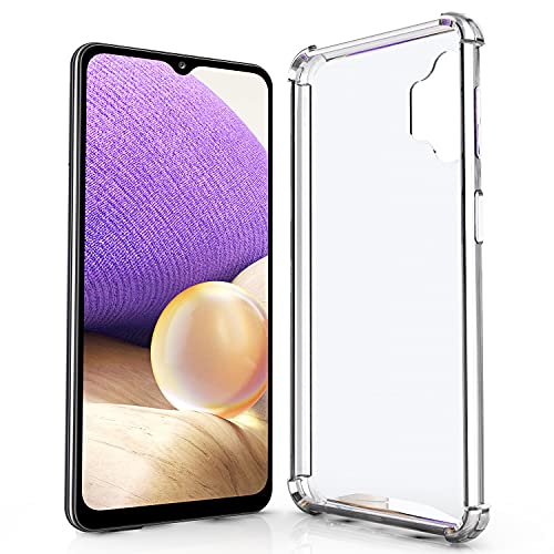 N Newtop Cover Compatibile Con Samsung Galaxy A32 5G (A326), Posteriore Semi Rigida Tpu Hard Clear Anti-Shock Custodia Retro Protettiva Trasparente An