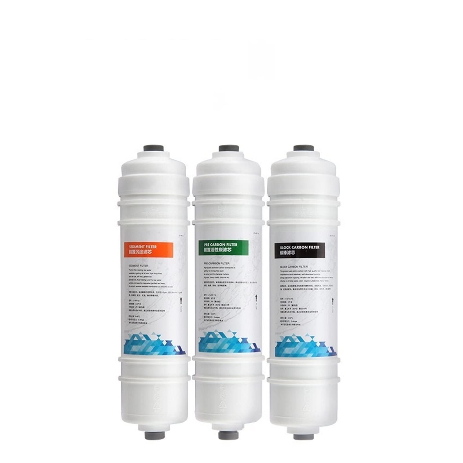 Osmosis Inversa Domestica, Reemplazo de Filtro de Agua de 10 Pulgadas, algodón PP, eliminación de Filtro de Agua de carbón Activo T33, de Filtro de Agua de Cloro(3Sets)