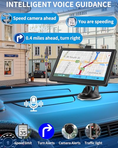 image for Cutebe GPS Navigator for Car Truck RV, Truck GPS with 2025 Maps 7'' To