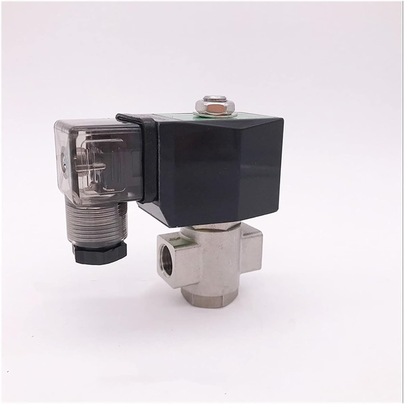 Solenoid Valve 1/4inch 24V 12V Orifice 4/5/6mm 0-7bar/5bar/3bar 2 Way Stainless Steel Water Normally Open Solenoid Valve(Dc12v,5mm 5bar)