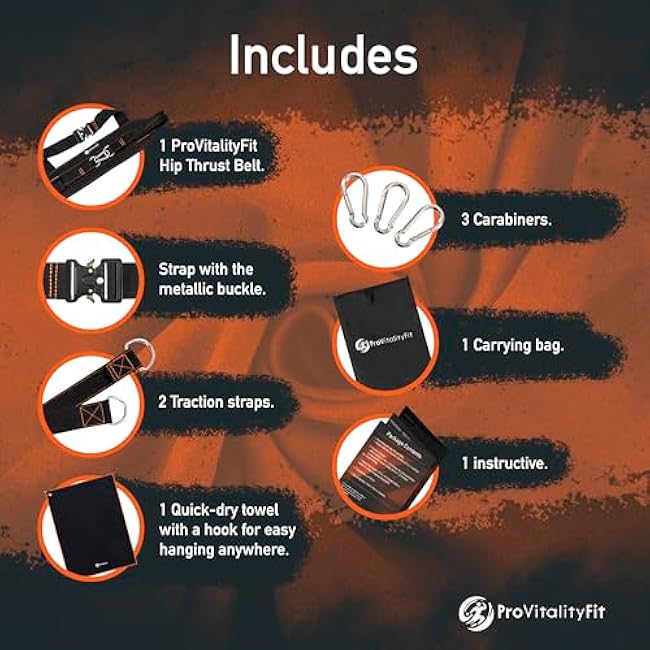 Hip Thrust Belt for Women & Men ¨C Heavy Duty Glute Workout Equipment for Dumbbell, Kettlebell & Plates Up to 300 lbs ¨C Weighted Dip Belt ¨C Hip Thrust Band for Home & Gym