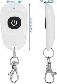 TOPINCN Gate Opener Remote Control Key Fob, 433MHz EV1527 Electric Cloning Gate Garage Door Fob 1~4 Channel RF Wireless Remote Control Transmitter Replacement Key Fob for Easy Control (One Button)