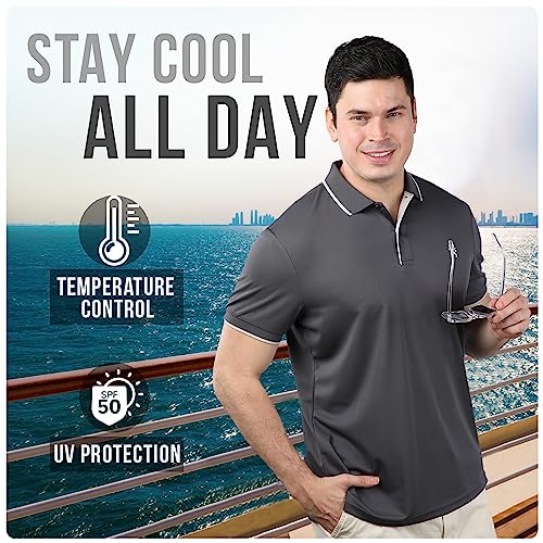 Albert Morris Polo Shirts For Men Short Sleeve 4 Pack Nautical Pack Size X-Large #TOP7