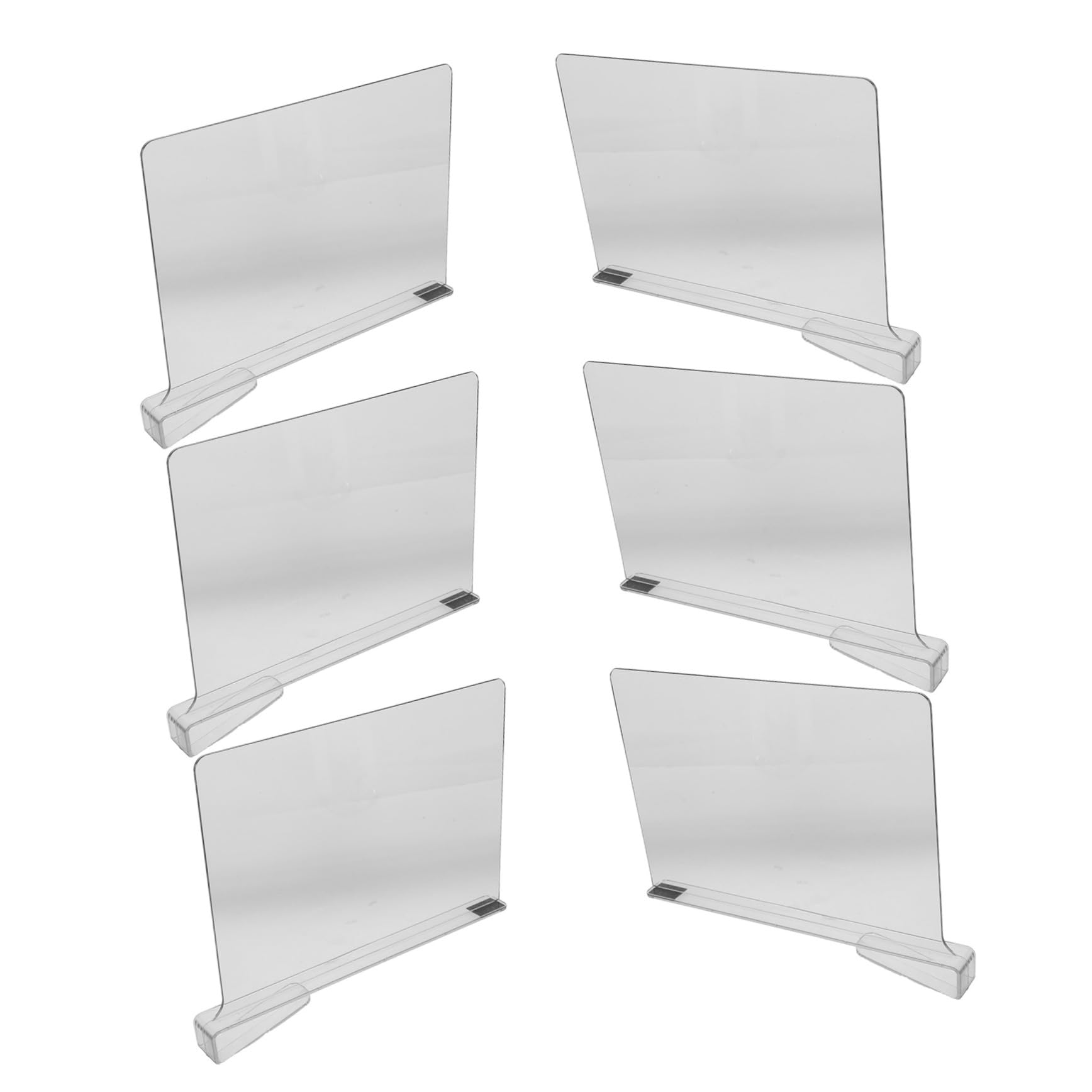 CHILDWEET 6pcs Clear Acrylic Shelf Dividers Adjustable Wardrobe Organizers for Clothes Transparent Storage Panels for Closet Moisture Protection Easy Installation