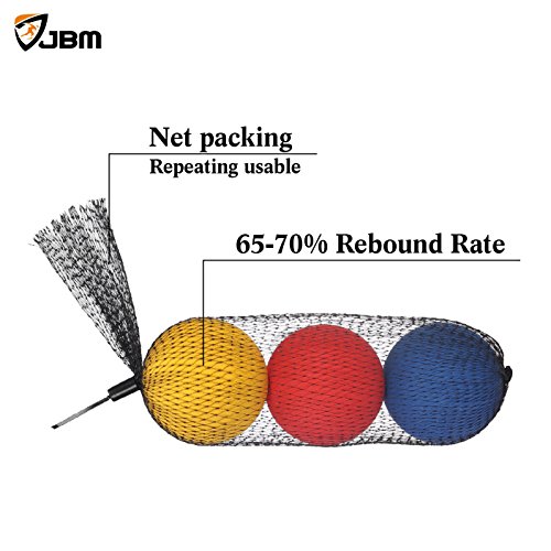 image for JBM Racquetball Squash 5.5cm / 2.17” Rubber 1 Red 1 Blue 1 Orange Ba