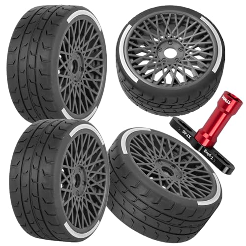 Pneus RC pour Infraction 6S BLX Limitless et roues plastique Typhon 1/8 gris