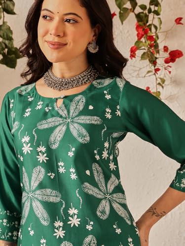 Image of Amazon Brand - Anarva Women's Cotton Printed Straight Kurti
