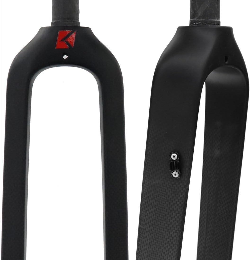 26 27.5 29 Carbon Fiber Bike Fork Disc Brake Mountain Bike Rigid Fork 1-1/8'' Straight Front Fork QR 9mm(26'')
