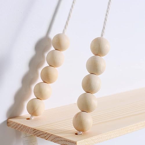 Miniatura 9 de Estantes flotantes para pared, estantes de madera, juego de 2 estantes rústicos, decoración de pared, estante de almacenamiento para sala de estar,