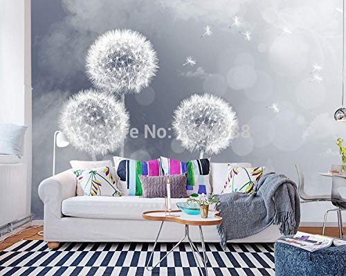 Papier peint mural grand format 3D pissenlit peint WLLLO de luxe