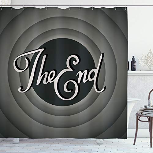 Vintage Movie Ending Screen Camera Shower Curtain