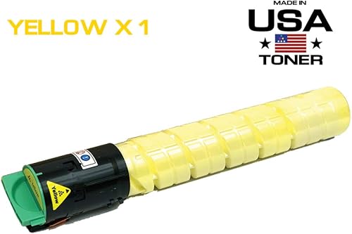 Miniatura 2 de MADE IN USA TONER Repuesto compatible para Ricoh MP C2051, C2551, C2030, C2050, C2530, C2550 (amarillo)
