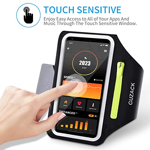GUZACK Running Armband for iPhone 18 Pro Max 17 16 15, Galaxy S26 S25 S24, with Card Slot & Key Pockets, Running Phone Holder, Fit Up to 6.9 Inches Phone - Size S (Smaller Arm 9-14 in) - image 5