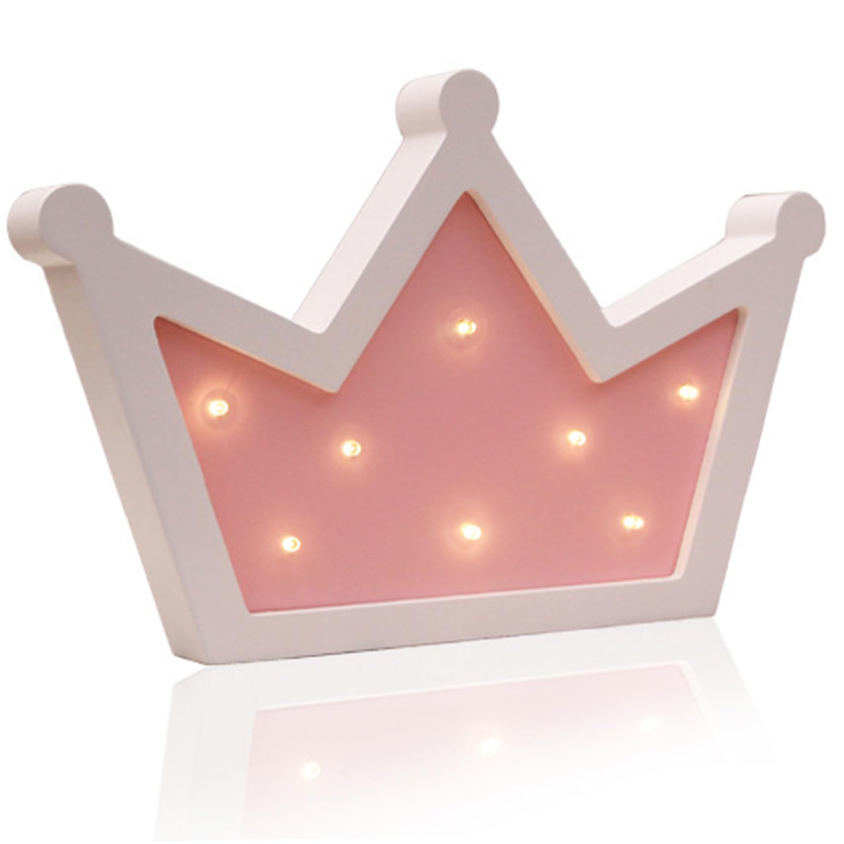 Crown Decor with LED Light Princess Wall Decor Battery Operation Wooden Princess Night Light for Children's Bedroom Living Room Wedding Birthday Gifts,Princess Wall Decor