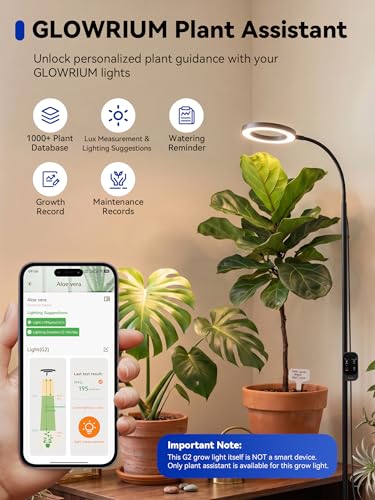 Image of GLOWRIUM Grow Lights for Indoor Plants,Full Spectrum Plant Light with Stand
