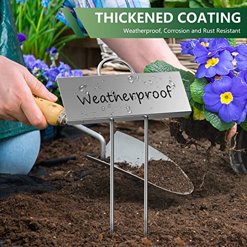Startostar 30-Pack Metal Plant Labels Weatherproof Garden Markers,Height 10.6'', Label Area 3.5''X 1.2'' Reusable Nursery Tags For Vegetables Herb Flower Seed Greenhouse - Zinc #TOP2