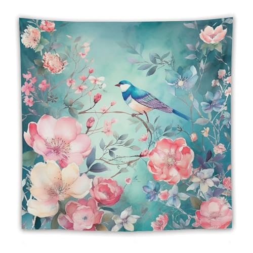 Tapisserie murale artistique fleur pour salon et chambre vintage
