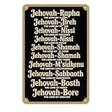 Wandschild Religiöses Christentum Jehovas Namen Nostalgic-Art Blechschild Wetterfestes Wand Deko Für Club Café Schule S