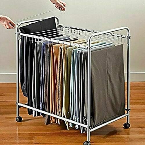 IdeaWorks 18pc Rolling Pants Trolley Extra Hanger Set