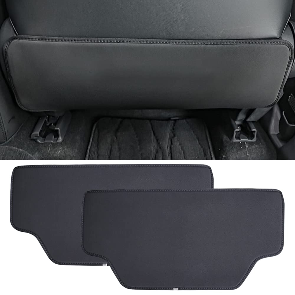 XITER 2Pcs Leather Seat Back Kick Protectors Auto Kick Mats for Toyota RAV4 2019 2020 2021 2022 2023 2024 2025 Accessories(Black)
