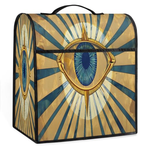 Coffee Maker Cover Evil Eye Kitchen Appliance Covers Small Appliance Covers Blender Cover Juicer Cover Dust Covers for Kitchen Appliances with Top Handle and Pockets,Washable,B8