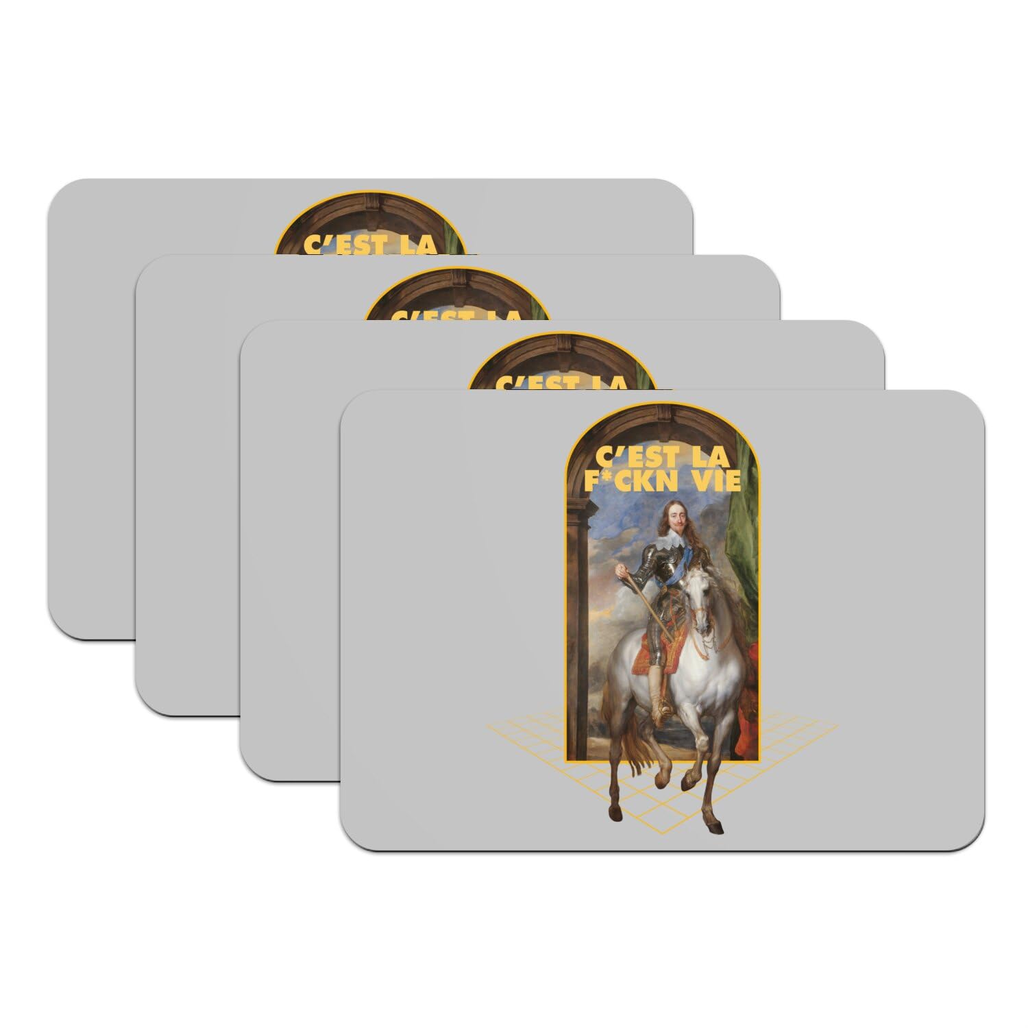 Sets de table humour gris pour repas conviviaux millenials