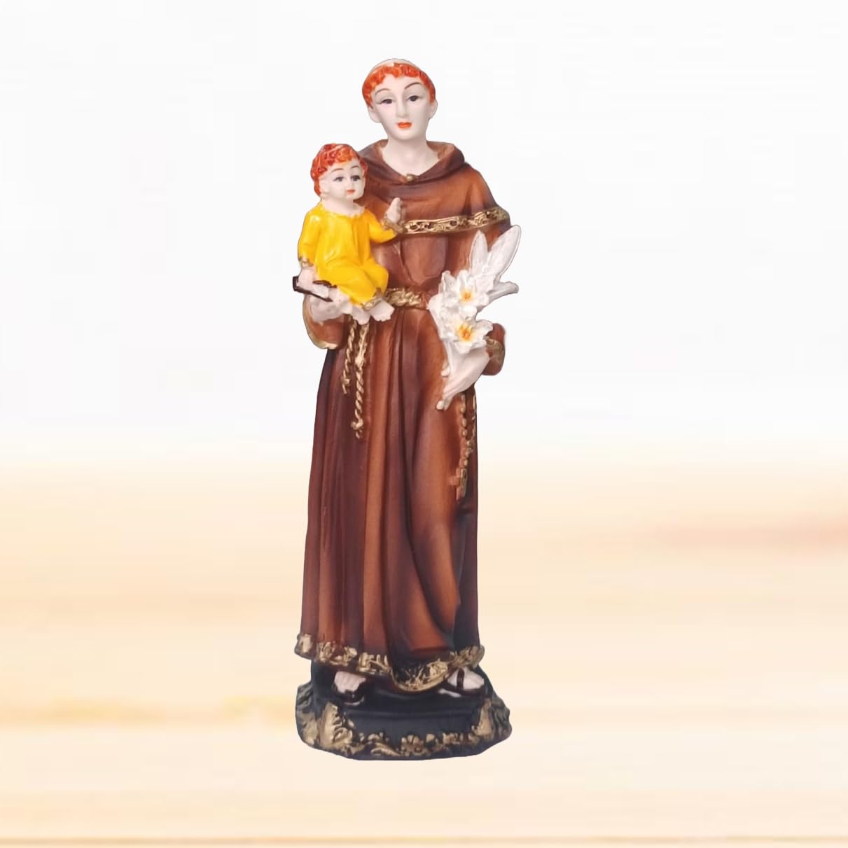 St Anthony Statue of Patron St Anthony of Padua for Home Altar 7 Inches