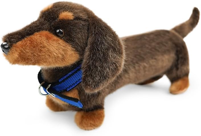 Dogs Stuffed Animals,16”Dachshund Stuffed Animals Toys Plush Dog Stuffed for Kids,Girls,Boys,Pet,Soft Cuddly Plush Toy Realistic Dog Toys as Birthday Gift (dog-2collar)