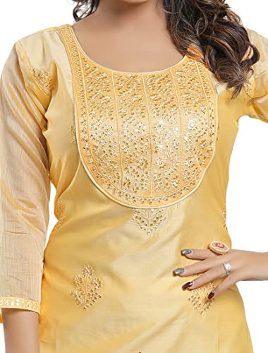 Image of DARIKA Designer wear Silk Kurti for Women Solid in Plus Size & Small Size.