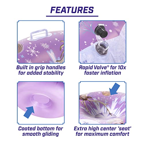 Gofloats Winter Snow Tube - Inflatable Sled For Kids And Adults (Choose From Unicorn, Disney's Frozen, Ice Dragon, Polar Bear, Penguin, Flamingo) #TOP4