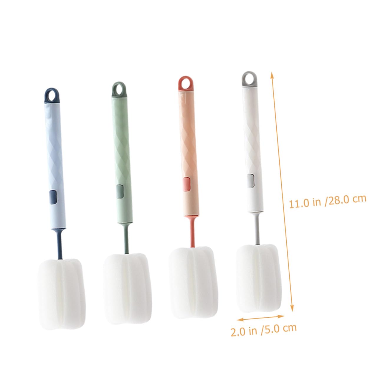 MAGICLULU 3 Set Di Spazzole Per Biberon Con Manico Materiale Staccabile Spazzola Per La Pulizia Delle Biberon Spugna Per Bambini 4 Pezzi*3