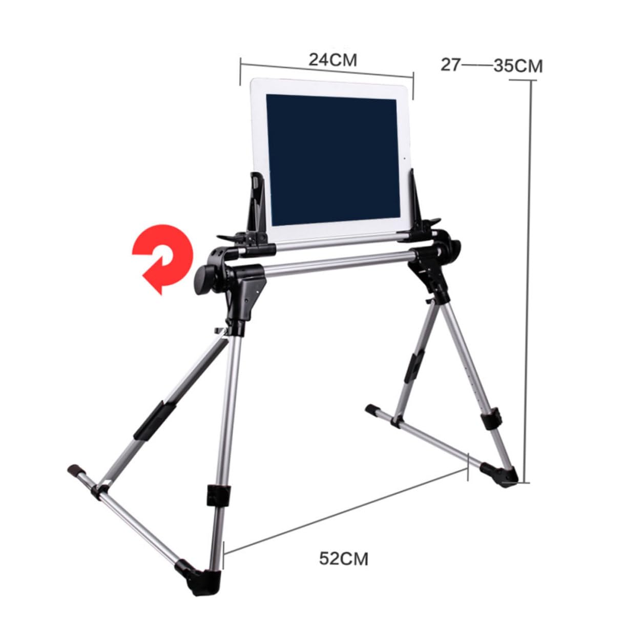 jojofuny Supporto per Tablet in Lega di Alluminio Argento Rustproof Salvaspazio Supporto Multiangolo Regolabile per Smartphone e Tablet PC