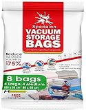 Vacuum Storage Bags - Pack of 8 (4 Large (100x80cm) + 4 Medium (80x60cm)) | ReUs...
