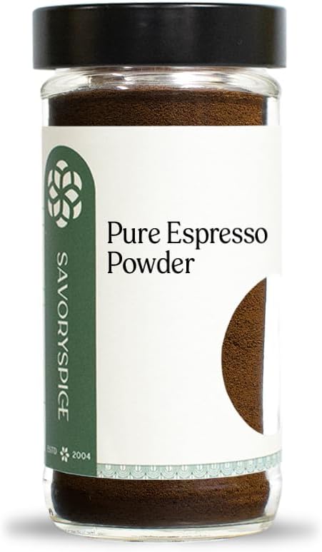 Savory Spice Pure Espresso Powder - Concentrated Espresso for Baking, Brownies, Tiramisu, Mocha & Chocolate Desserts (1.05 oz)