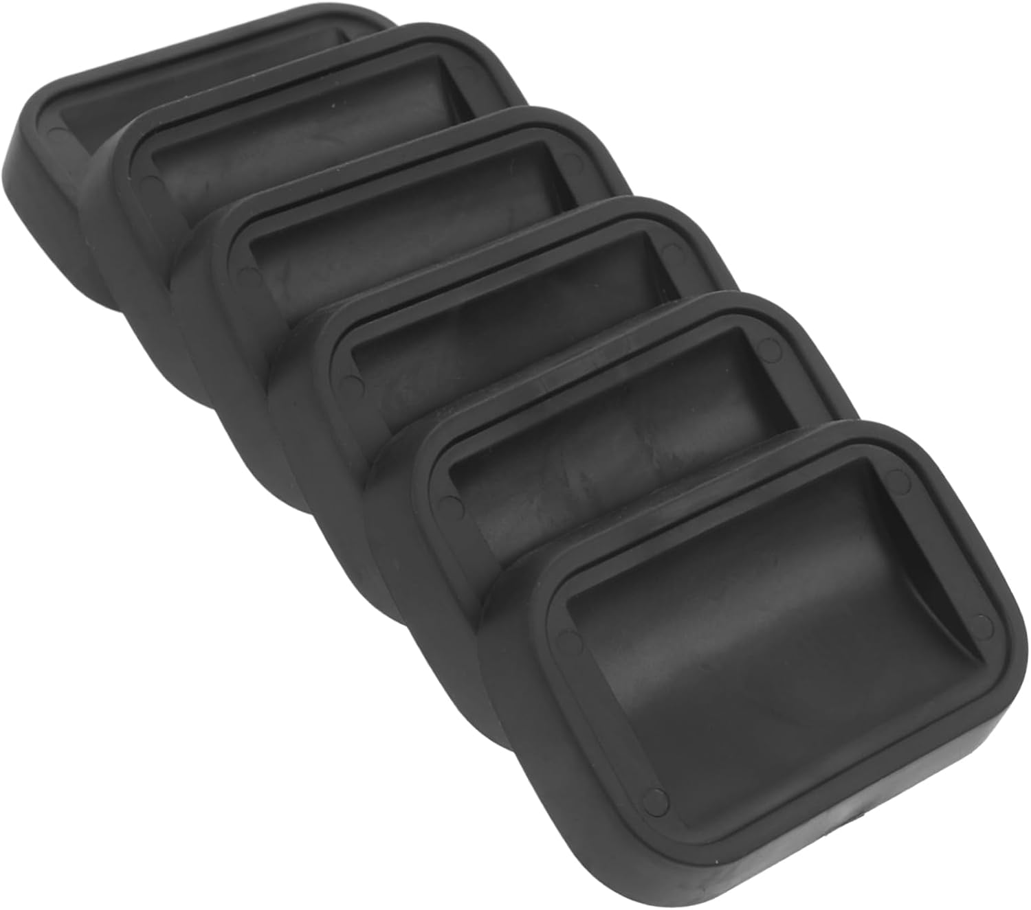 6pcs Rubber Caster Cups Felt Pads for Furniture Chair and Sofa Leg Protectors Noise Reducing Hardwood Floor Safe