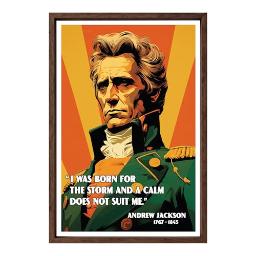 Andrew Jackson Poster - Inspirational & Historic Quote Wall Art - 11x14 to 24x36 Unframed Print - USA President Patriotic American History Decor for Office, Home, Living Room