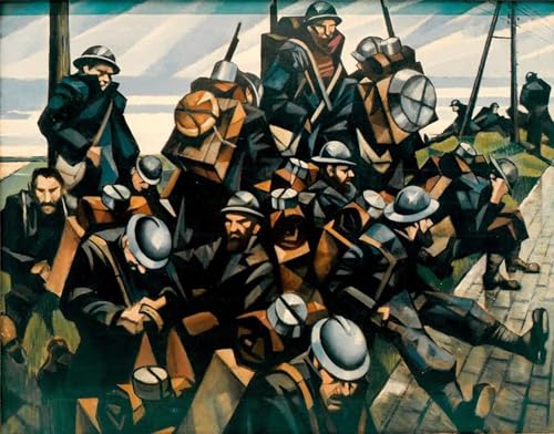 Art mural Nevinson 60x90cm, une peinture sur toile haut de gamme au style abstrait et épuré