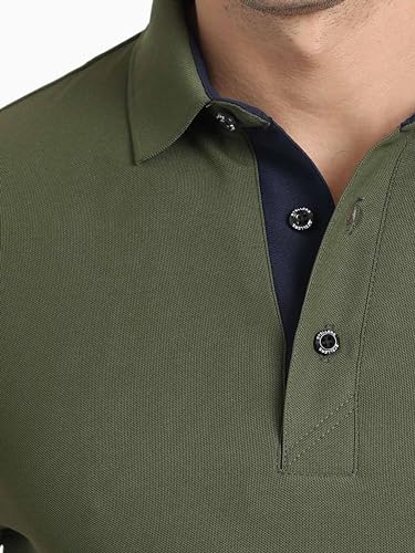 Image of STELLERS Men's Premium Polo T-Shirt Wrinkle Free Quick Dry Soft and Feather Touch Feel Regular Fit