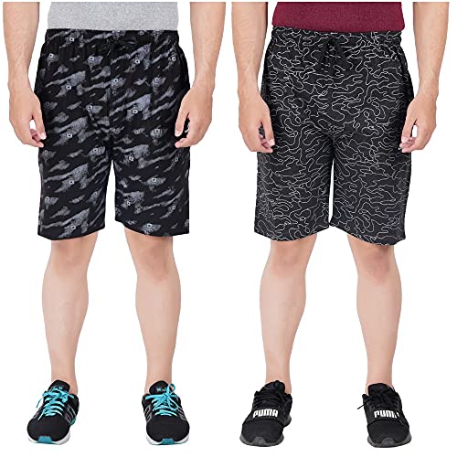 Image of FEEL TRACK Men Cotton Regular Fit Shorts