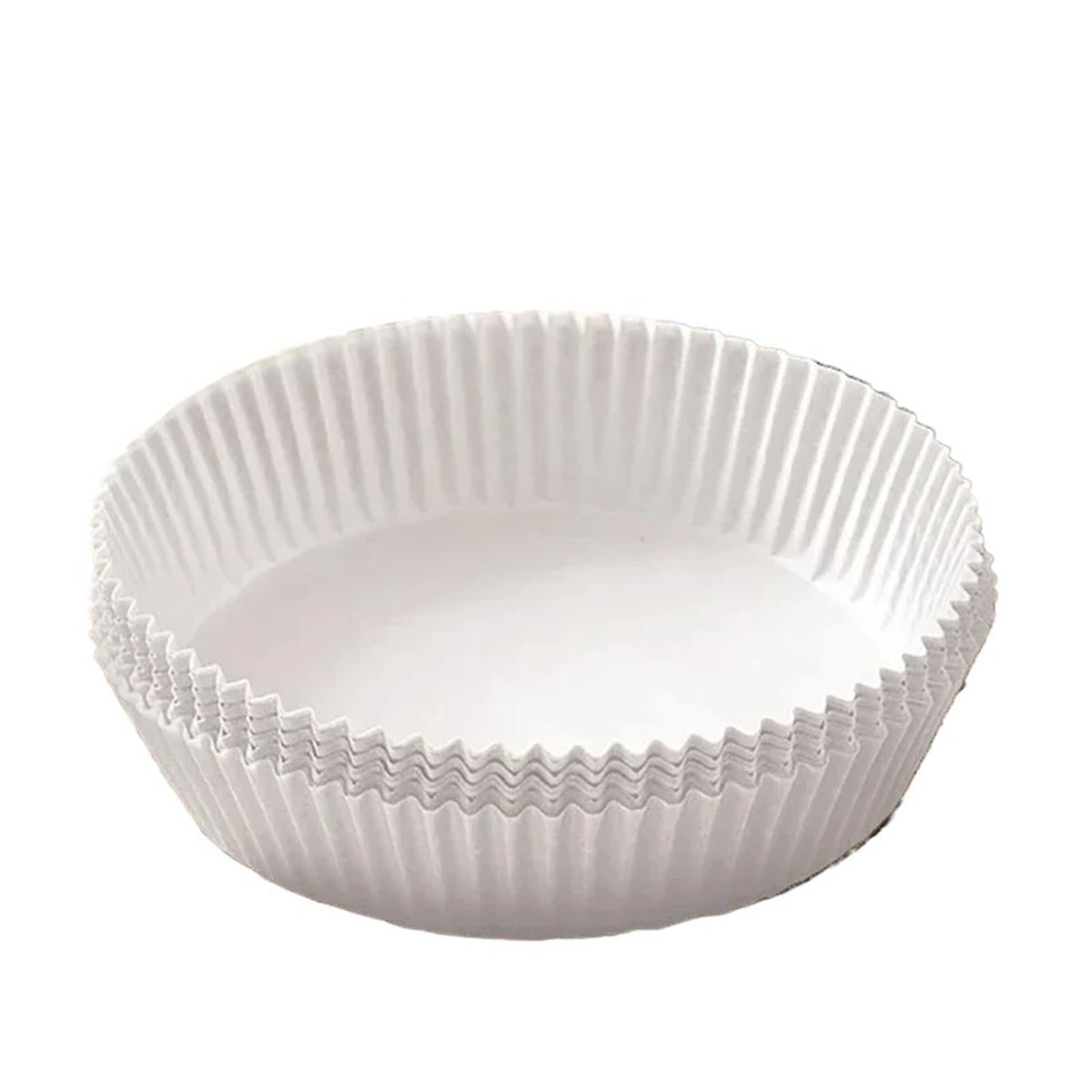 Fodera in carta for friggitrice ad aria Tappetino in pergamena antiaderente resistente all'olio for cucinare Fogli for forno a microonde Cottura speciale for barbecue Arrostire(White,100pcs)