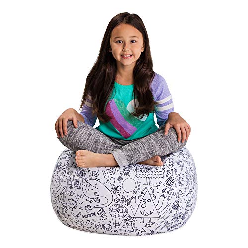Posh Stuffable Kids Stuffed Animal Storage Bean Bag Chair Cover - Childrens Toy Organizer, Medium 27 - //coolthings.us