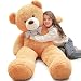 MorisMos Giant Teddy Bear Plush Stuffed Animals Soft Toys For Children Kids Girlfriend 55" 1.4M Brown