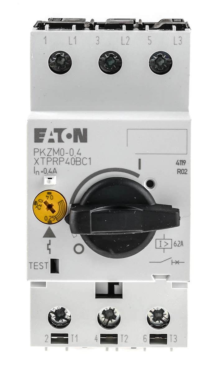 Eaton PKZM 0 Motorschutzschalter, 0,25 → 0,4 A 690 V ac 93mm x 45mm