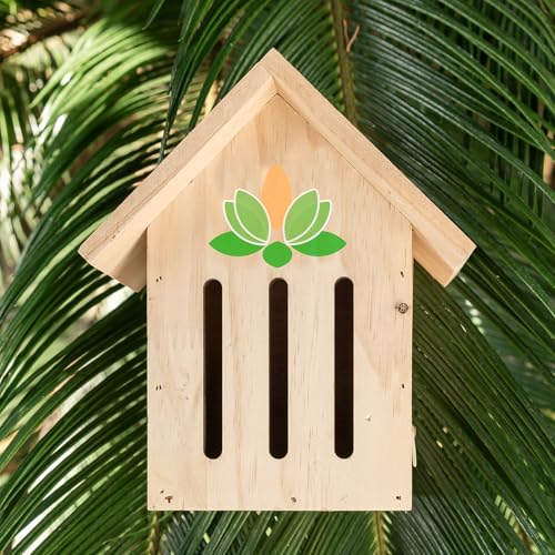 image for Garden Peeps Artisan-Crafted Wooden Butterfly Bungalow | Handcrafted B