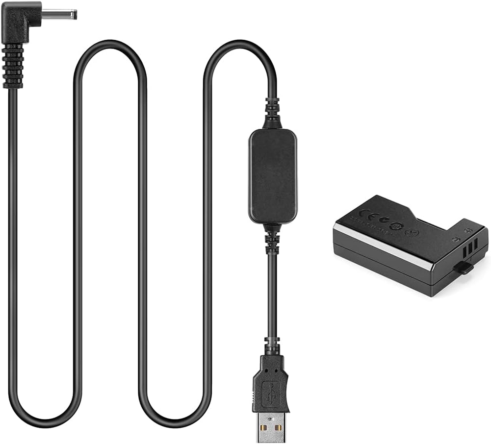 5V USB Cable ACK-E10 Adapter + DR-E10 LP-E10 LPE10 Dummy Battery Kit for Canon Canon 1500D 2000D 1300D 1200D 1100D REBEL T3 T5 T6 T7 X80 X90